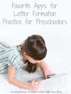 My favorite apps for letter formation practice for preschoolers.