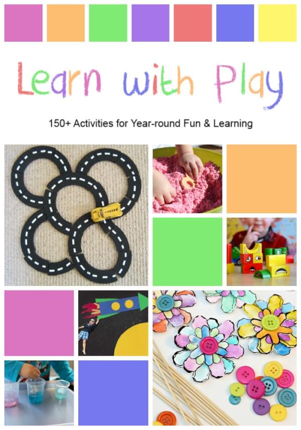 Learn with Play book, 150+ activities for babies through kindergarteners. 