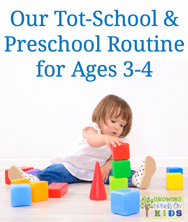 A fun and hands-on tot-school and preschool routine for home, perfect for ages 3-4. 