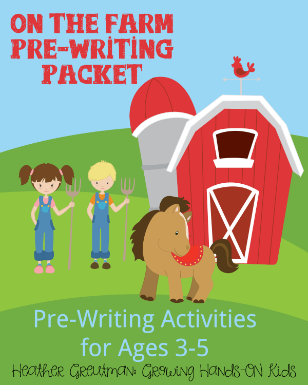 On The Farm Pre-Writing Packet 