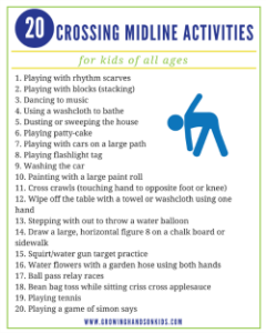 20 Crossing midline activities for kids free download