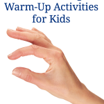 Shoulder and finger handwriting warm up activities for kids.