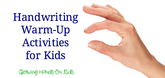 Handwriting Warm Up Activities for Kids