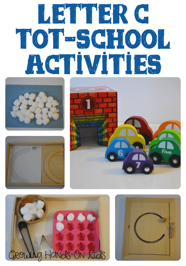 Letter C activities for tot-school, ages 3-4 years old. 