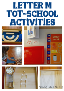 Letter M Activities for tot-school, kids ages 3-4.