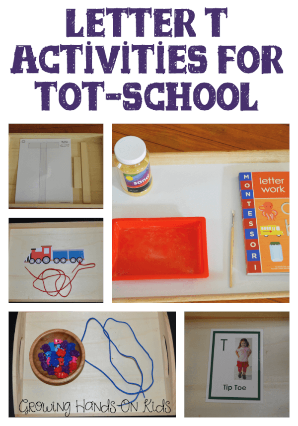 Letter T Activities for tot-school, ages 2-4 years old. 