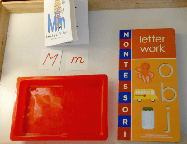 Reading and pre-writing books for letter M activities for letter of the week tot-school, ages 3-4. 