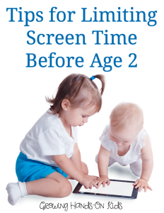 Tips for limiting screen time before ages 2 from an occupational therapist and mom.