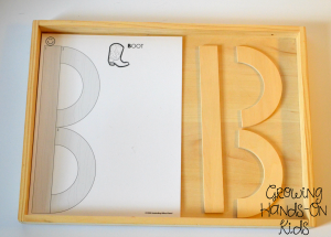 Capital letter B tray.