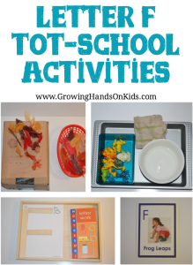 Fun and engaging Letter F activities for tot-school, ages 3-4.