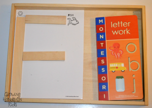 Letter F Prewriting Task tray.