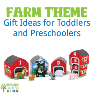 Farm theme toy and gift ideas for toddlers and preschoolers.