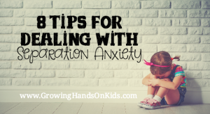 8 tips for dealing with separation anxiety from a mom with a daughter with sensory processing disorder (SPD).