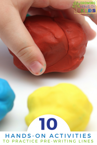 10 hands-on ways to practice pre-writing lines for preschoolers.