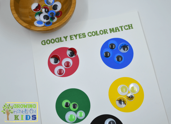 Googly Eyes Color Matching Activity (Free Printable!)