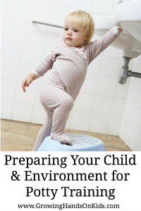Preparing your child and environment for potty training. Tips from an Occupational Therapy and Physical Therapy blogger series.