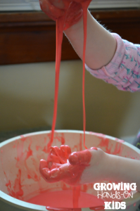 Two ingredient valentine goop recipe with essential oils.