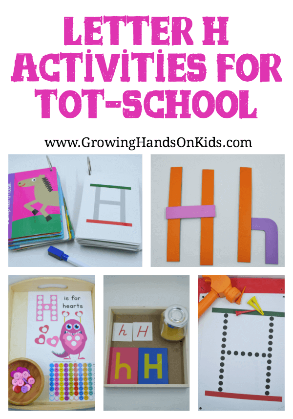 Letter H activities for tot-school, part of the Letter of the Week series. 