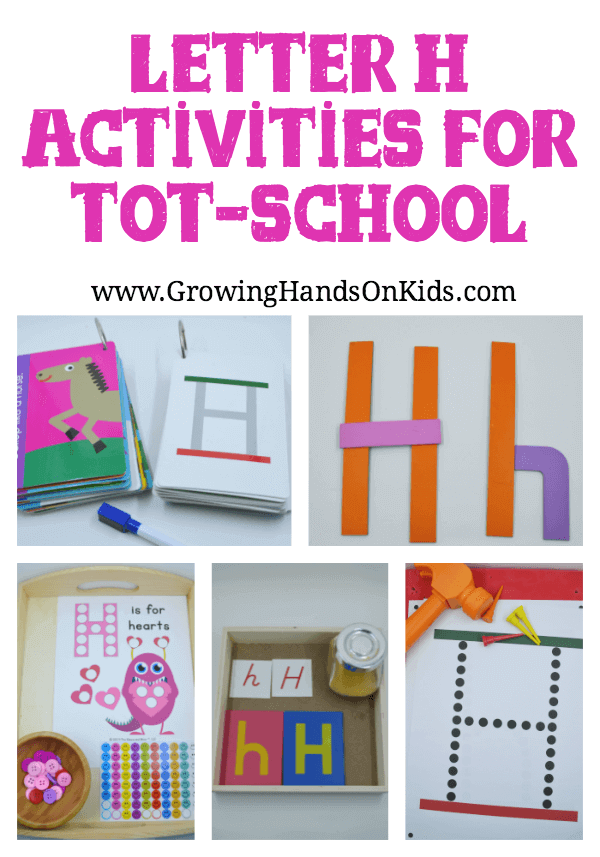 Letter H activities for tot-school, part of the Letter of the Week series.