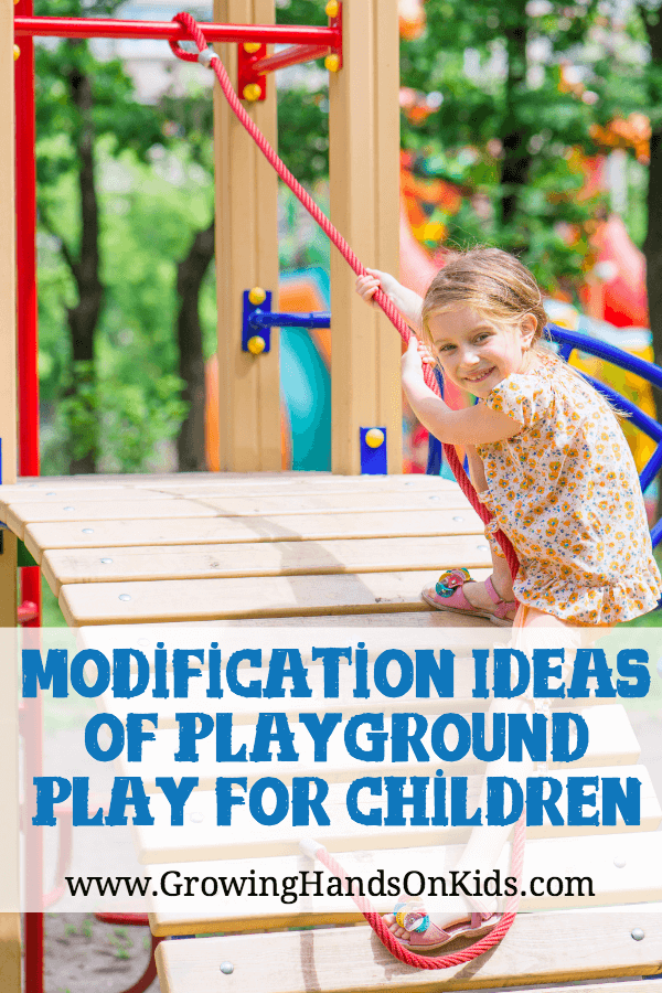 Modification ideas for playground play and children