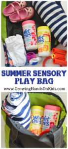 Be prepared for your summer sensory play with this bag of goodies.