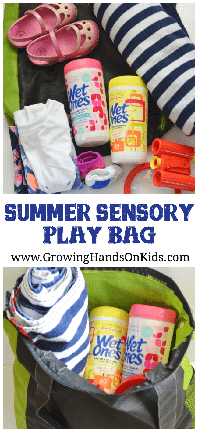 Be prepared for your summer sensory play with this bag of goodies. 