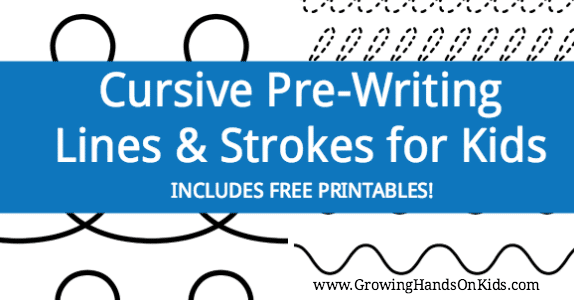 Cursive Pre-Writing Lines & Strokes for Kids – Free Printable Included