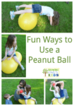 Fun Ways to use a Peanut Ball from Fun and Function.