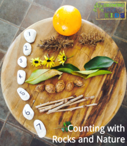 A fun, hands-on way to count numbers with rocks.