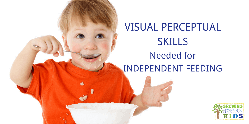 Visual perceptual skills needed for independent feeding skills with kids.