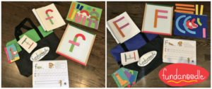 Letter fun kits for uppercase and lowercase letters from Fundanoodle.