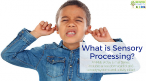 What is sensory processing? A free email series with free printable download for parents, teachers, and therapists.