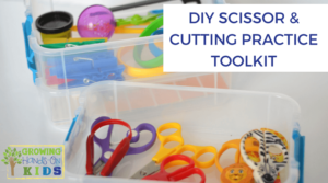 DIY Scissor and cutting practice toolkit for parents, teachers, and therapists.