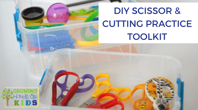 DIY Scissor and cutting practice toolkit for parents, teachers, and therapists.