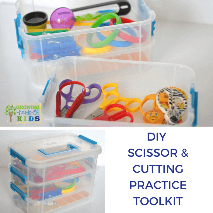 DIY Scissor and cutting practice toolkit for parents, teachers, and therapists. 