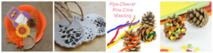 Pine cone fine motor activities for kids