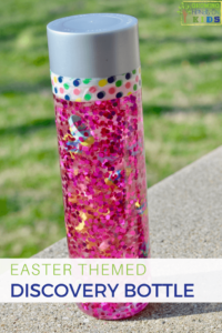 Easter Themed Discovery Bottle for kids.