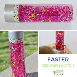 Easter Themed Discovery Bottle for kids.