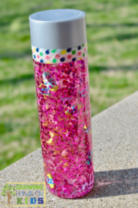 Easter Themed Discovery Bottle for kids.