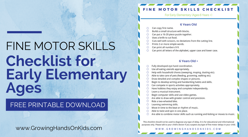 Gross Motor Development Milestones Chart