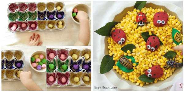 Spring play dough activity