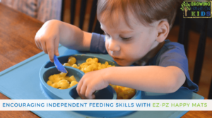 Encouraging independent feeding skills with EZ-PZ products.