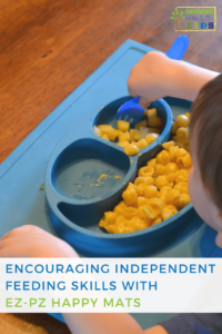 Encouraging independent feeding skills with EZ-PZ products.