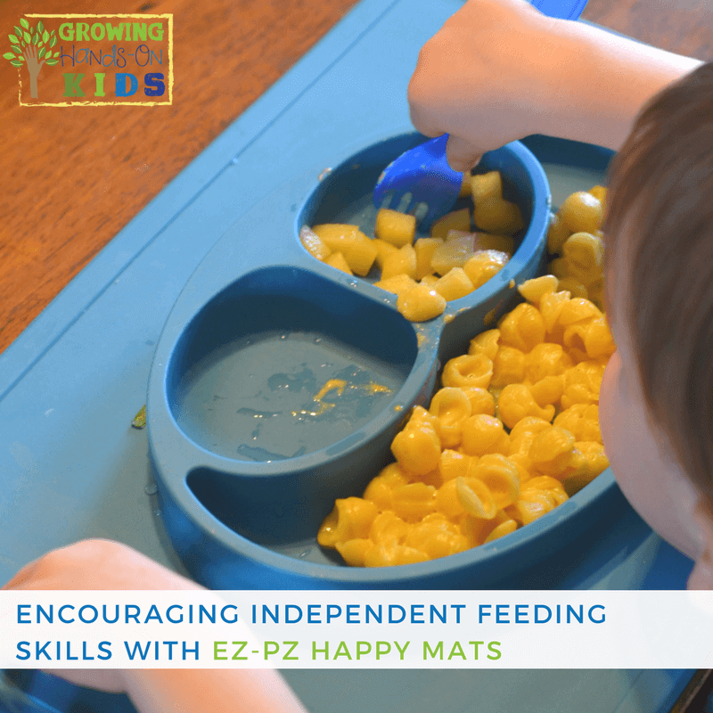Encouraging independent feeding skills with EZ-PZ products.