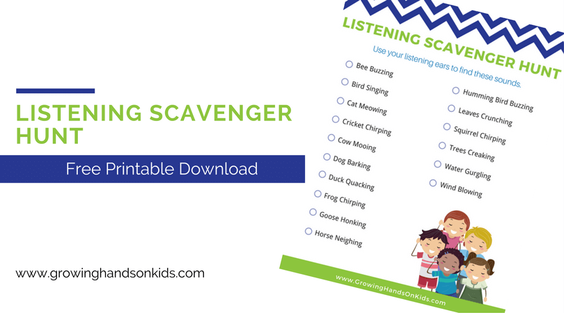 Listening Scavenger Hunt – Free Printable