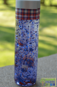 4th of July Discovery Bottle for Kids.
