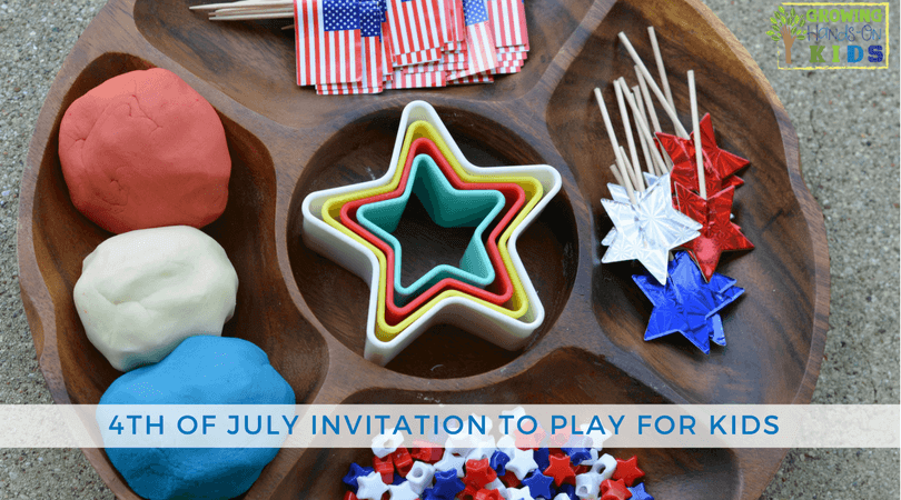 4th of July Invitation to Play with Play Dough