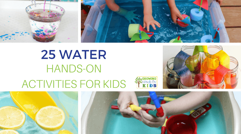 Beat the heat this summer with fun water activities! We love getting into the backyard and enjoying the cool water with lots of hands-on learning. Check out these 25 Water Hands-on Activities for Kids and help little ones learn while they play this summer.