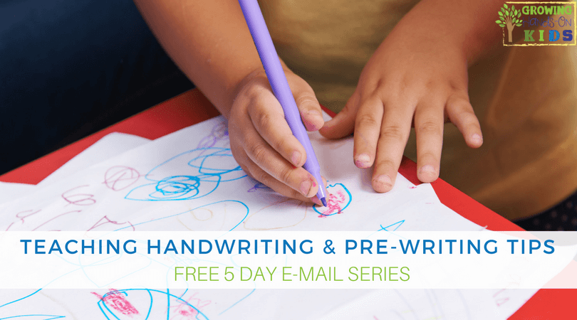5 Days of Pre-Writing and Handwriting Tips e-mail series. A Free series by an Occupational Therapy Assistant.