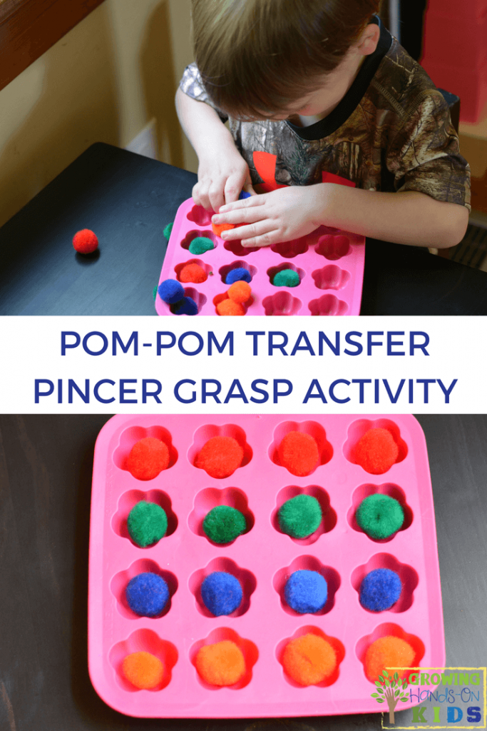 Pom Pom Transfer Pincer Grasp Activity For Toddlers